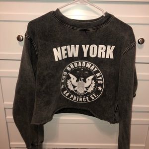 gray brandy melville  “new york” sweatshirt